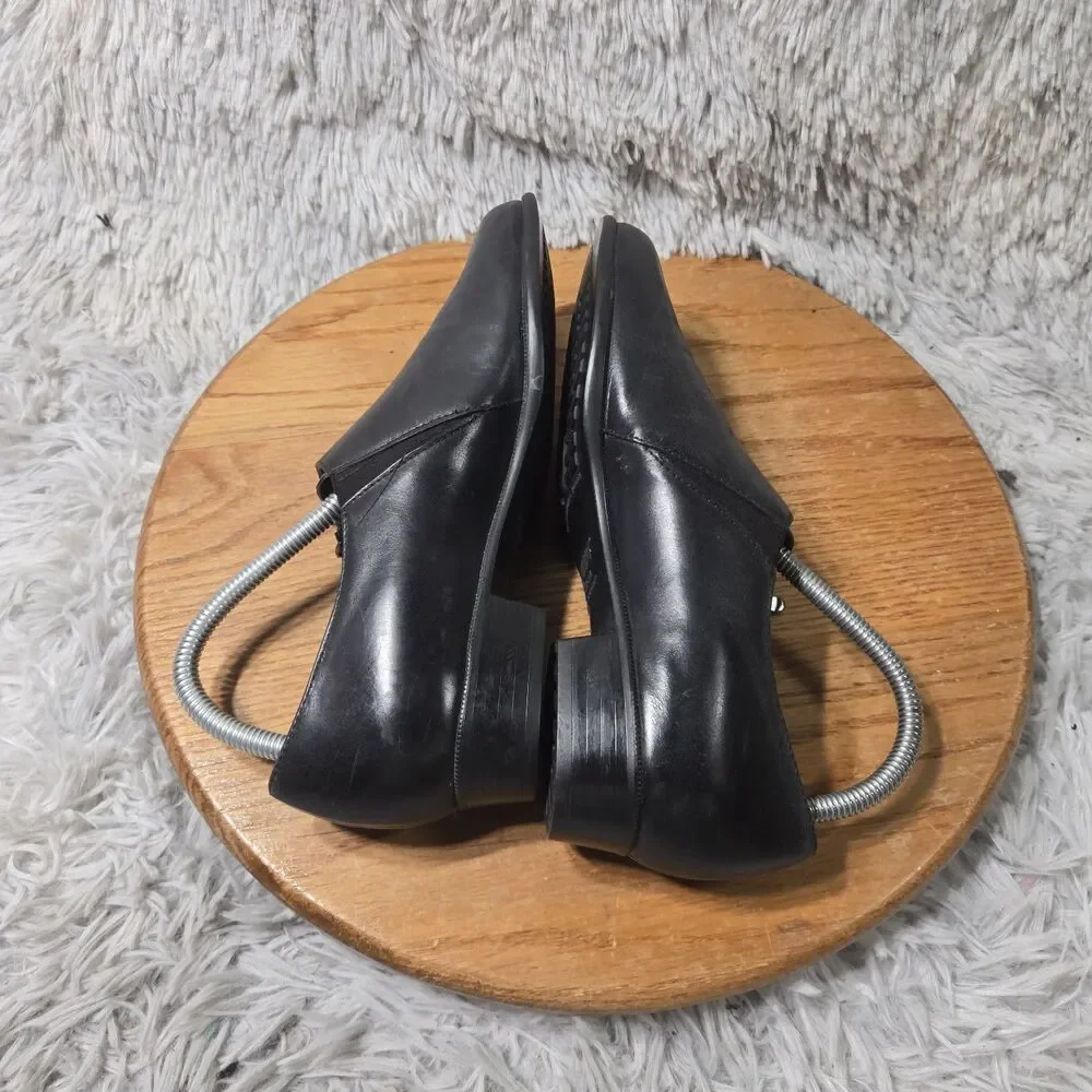 Munro American Proper Leather Heels Womens Size 7.5M Side Zip Black Shoes #6384